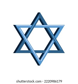 star of David Jewish hanukkah icon isolated