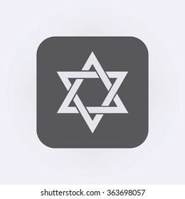 Star of David. Jewish religion symbol. Vector illustration