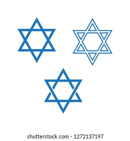 Star of David. Jewish star shield background