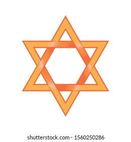 Star of David. Jewish symbol. Editable vector.