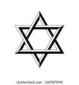 Star of David. Jewish symbol. Vector illustration