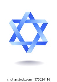 Star of David. Jewish symbol.Vector illustration. 