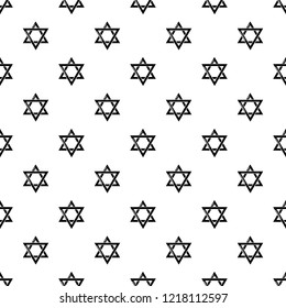 Star david judaism pattern vector seamless repeating for any web design