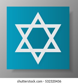Star of David. Judaism symbol. Vector illustration.