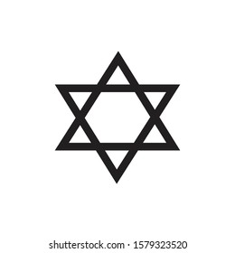 star of David line icon, vector illustration