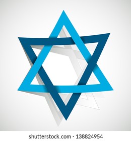 star of David made of paper cut out