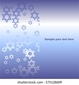 Star of David on a blue background.