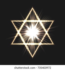 star of David on a dark background