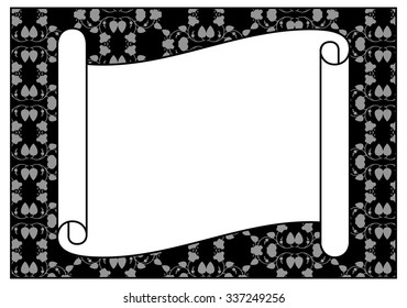 Star of David on a floral background