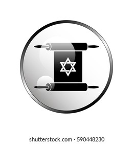Star of David on scroll icon.
