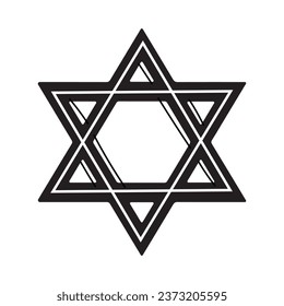 Star of David on white background