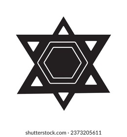 Star of David on white background