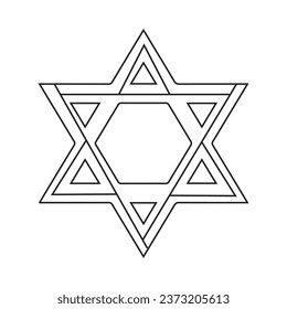Star of David on white background