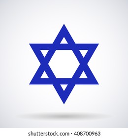 Star of David on a  white background isolated, vector illustration stylish for web design