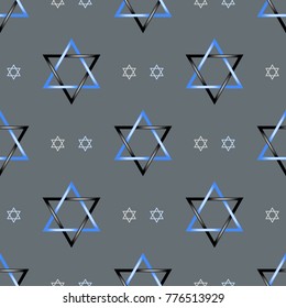 Star of David pattern seamless flat style for web vector illustration