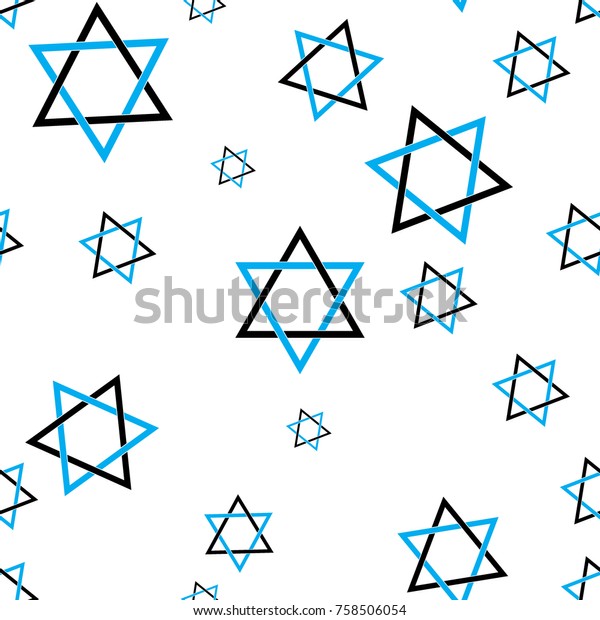 Star David Pattern Seamless Flat Style Stock Vector (Royalty Free ...