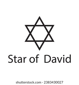 Star of David religious symbol icon vector template illustration logo design