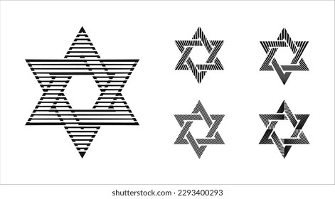 The Star of David, a religious symbol of Judaism and Israeli culture, six-pointed star a symbol of Jewish identity and heritage.