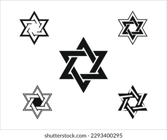 The Star of David, a religious symbol of Judaism and Israeli culture, six-pointed star a symbol of Jewish identity and heritage.