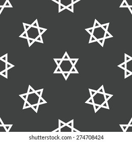 Star of David repeated on grey background