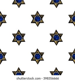 Star of David. Seamless pattern. Vector illustration