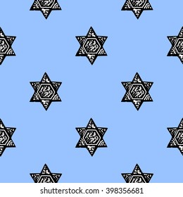 Star of David. Seamless pattern. Vector illustration