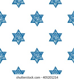 Star of David. Seamless pattern. Vector illustration