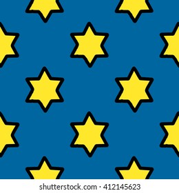 Star of David. Seamless pattern. Vector illustration