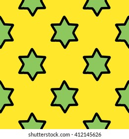 Star of David. Seamless pattern. Vector illustration