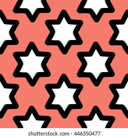 Star of David. Seamless pattern. Vector illustration