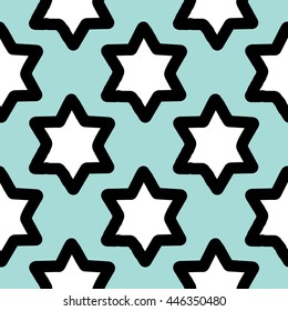 Star of David. Seamless pattern. Vector illustration