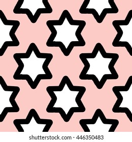 Star of David. Seamless pattern. Vector illustration
