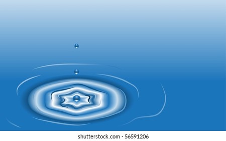Star of David shaped ripple illustration