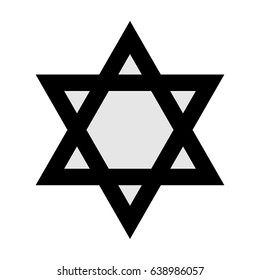 Star of David, Shield of David, Magen David, vector illustration.