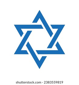 Star of David sign. Judaism religious symbol. Jewish culture sign. Vector  illustration