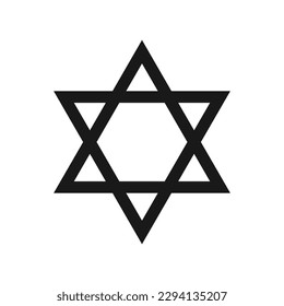 Star Of David Sign Symbol Vector Illustration