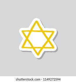 star of David sticker doodle icon