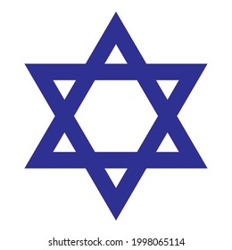 Star of David, symbol of Israel. Vector illustration