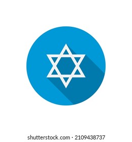 Star of David symbol. Jewish Israeli religious symbol. Judaism sign. Vector illustration