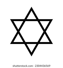 Star of david symbol. Jewish religion sign. Judaism icon. Vector illustration image.