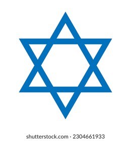 Star of david symbol. Jewish religion sign. Judaism icon. Vector illustration image.