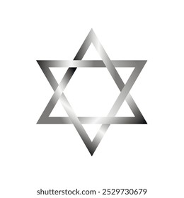 Star of David, symbol of Judaism, Israel - vector illustration