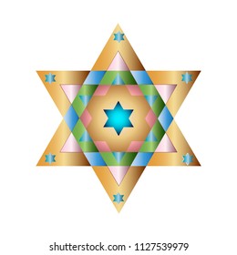 Star of David Symbol of Judaism Vector
