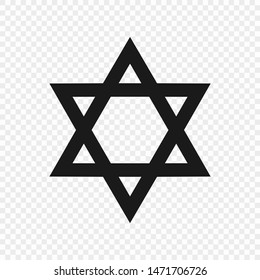 Star of David - symbol of judaism. Vector illustration