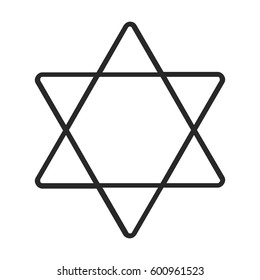 star of David symbol vector icon in simple outline style. This icon are perfect for your websites and applications.