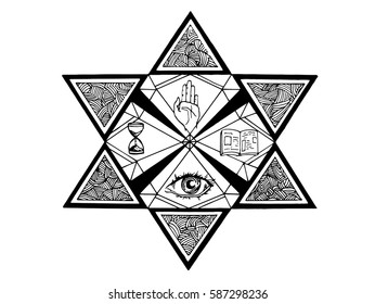 Star of David with symbols