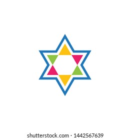 Star David template vector icon illustration design