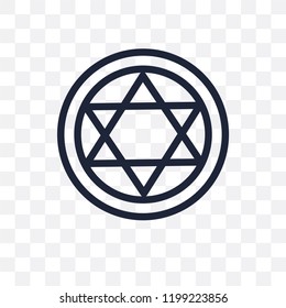 Star of David transparent icon. Star of David symbol design from Religion collection. Simple element vector illustration on transparent background.