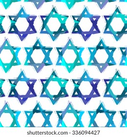 Star of David. Vector abstract geometric seamless pattern