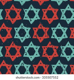 Star of David. Vector abstract seamless pattern